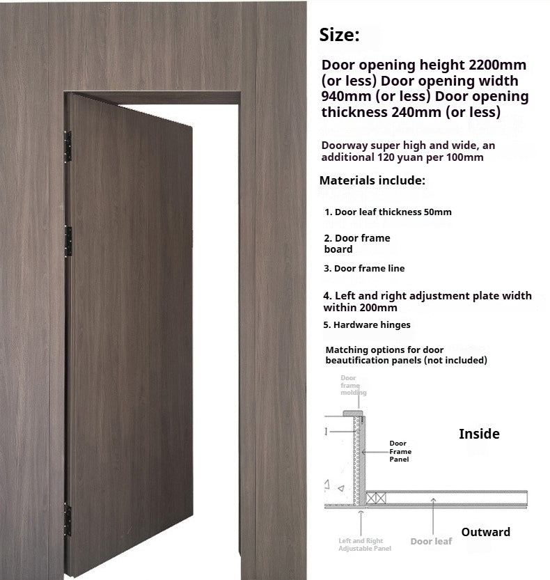 Solid Wood Slatted Hidden Door – Wall-Integrated Wood Veneer Secret Door for Bedroom or TV Background Wall