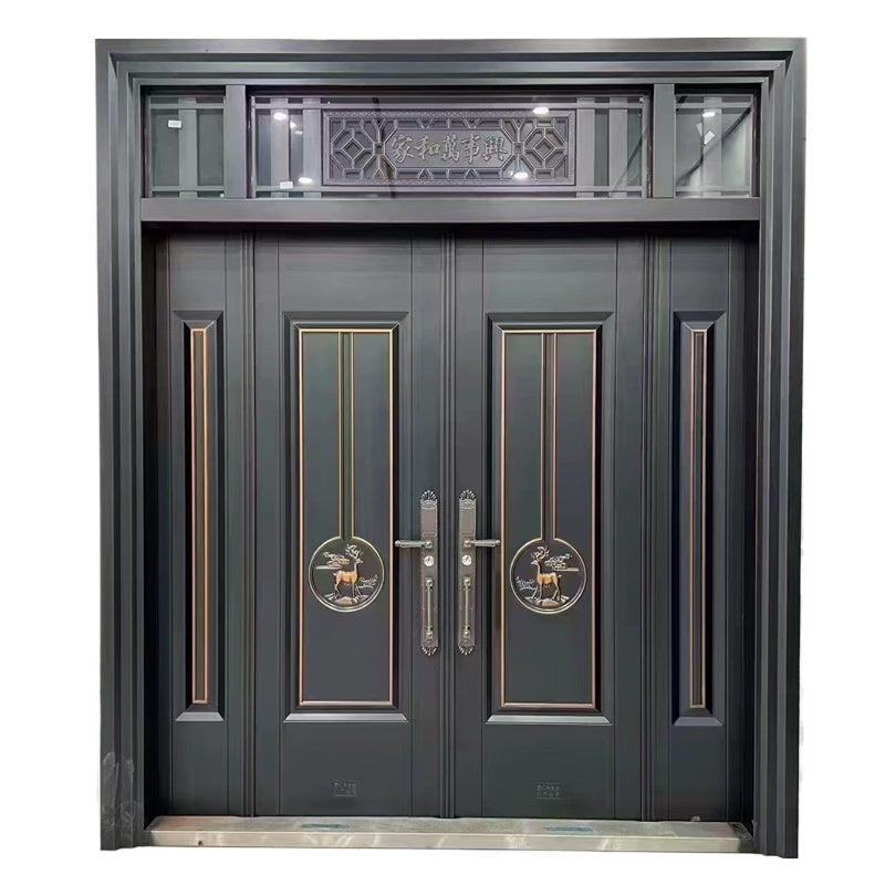 Zinc Alloy Double Swing Gate – Villa Entrance Door for Rural Homes and Courtyards
