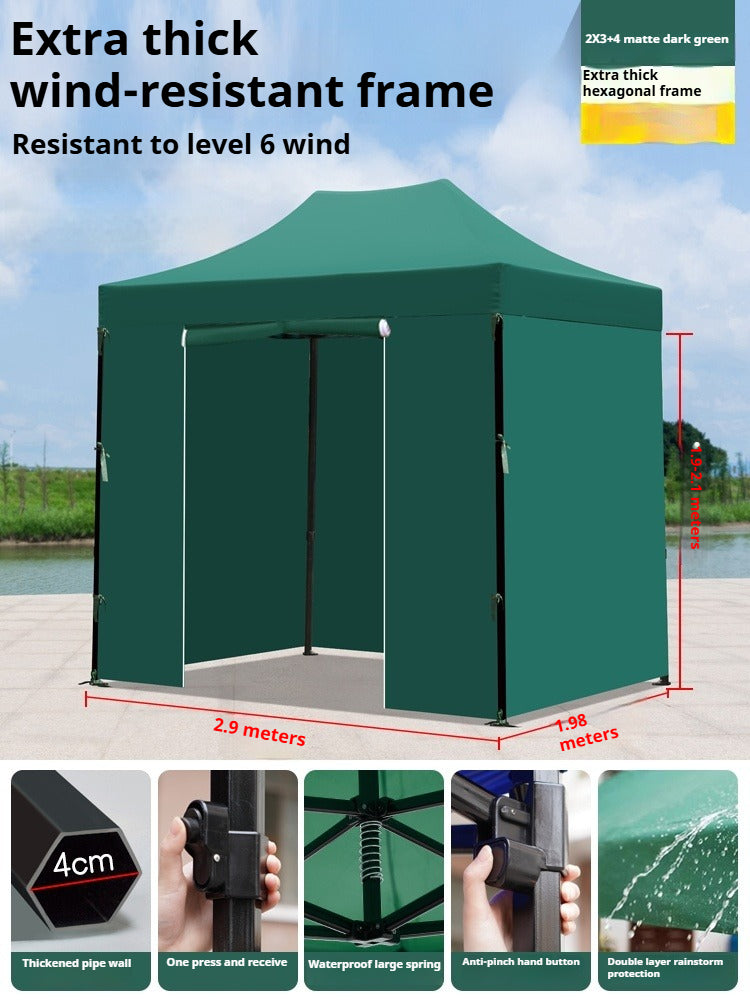 Waterproof Canopy Top for 4-Leg Folding Tent, Outdoor Market & Commercial Sunshade
