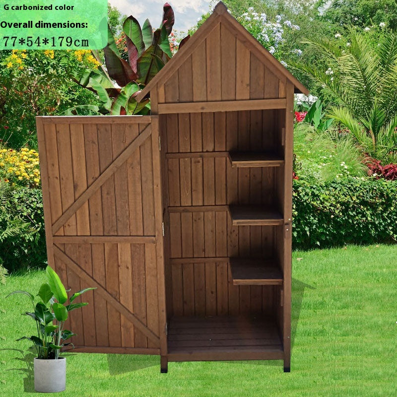 Outdoor Storage Cabinet – Weatherproof Garden Utility Shed for Balcony, Tools & Supplies