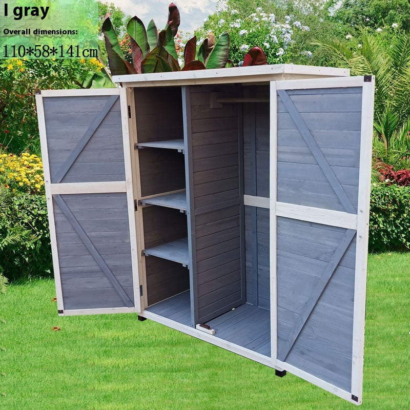 Outdoor Storage Cabinet – Weatherproof Garden Utility Shed for Balcony, Tools & Supplies