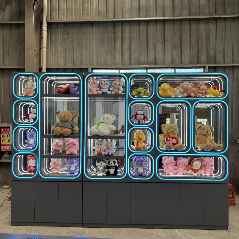 Custom Toy Display Cabinet with LED – Collectibles Showcase for Game Stores, Anime Shops & Prize Redemption