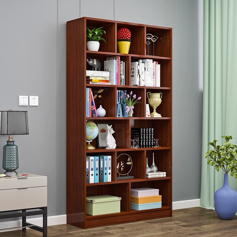 Custom Solid Wood Display Cabinet – Lighted Bookshelf & Wine Rack with Storage for Office or Home Use