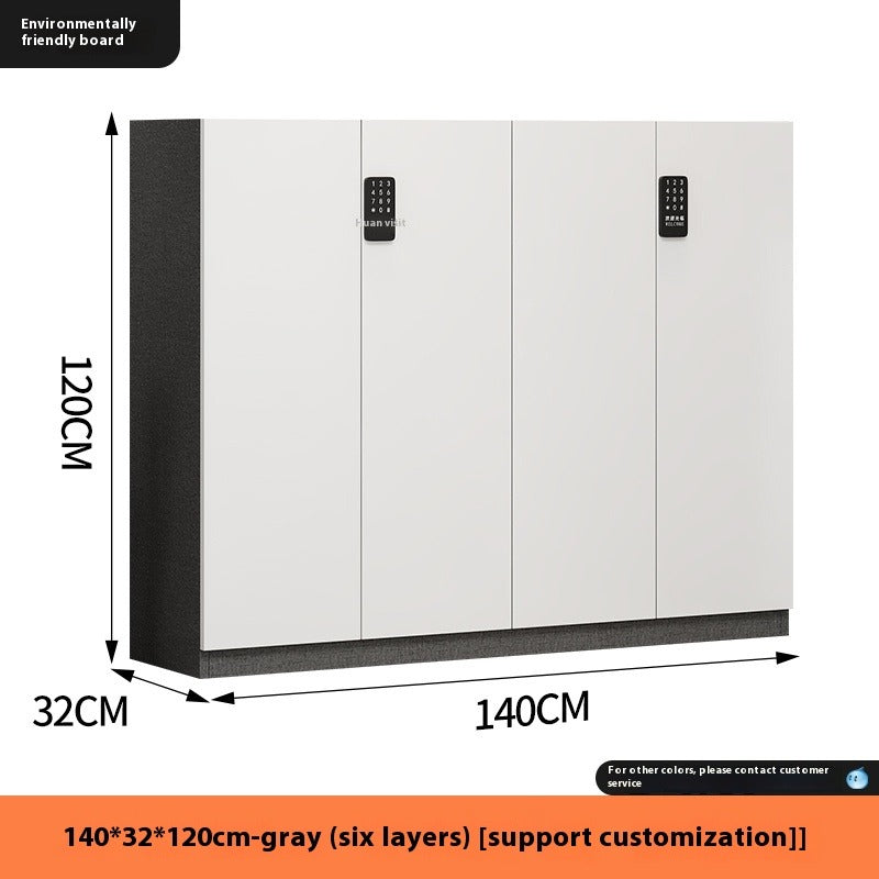 Password-Locked Shoe Cabinet – Anti-Theft Entryway Storage for Hallway, Outdoor Corridor & Home Entrance