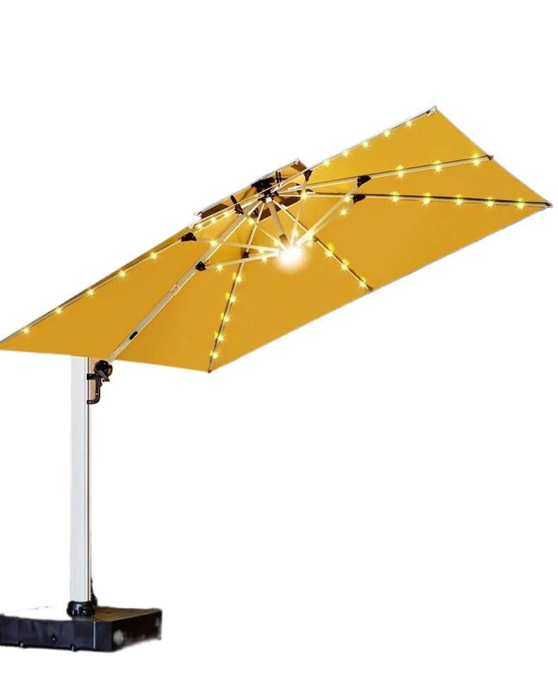Outdoor Solar-Powered Roman Umbrella with LED Lights – Villa Patio & Garden Shade Parasol