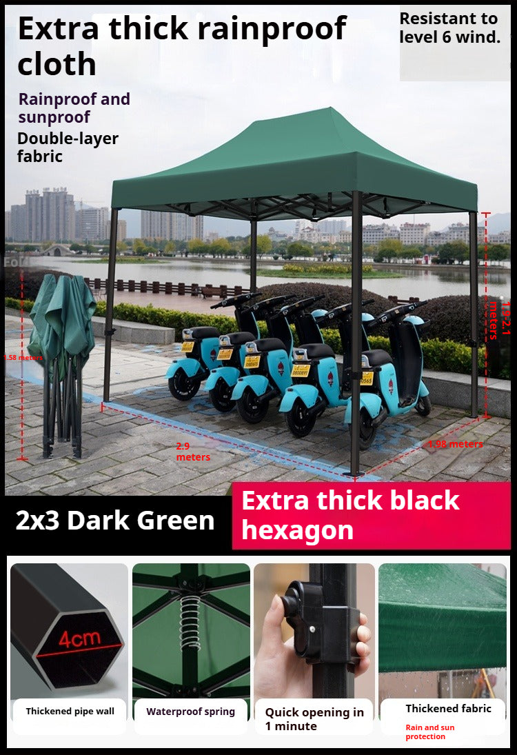 Waterproof Canopy Top for 4-Leg Folding Tent, Outdoor Market & Commercial Sunshade