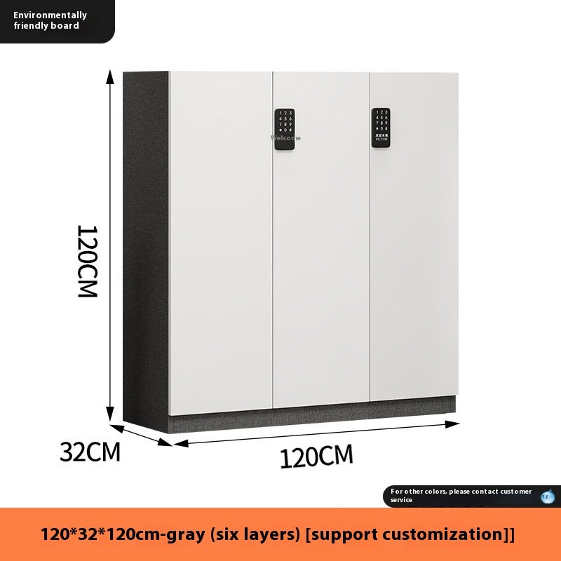 Password-Locked Shoe Cabinet – Anti-Theft Entryway Storage for Hallway, Outdoor Corridor & Home Entrance