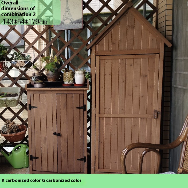 Outdoor Storage Cabinet – Weatherproof Garden Utility Shed for Balcony, Tools & Supplies