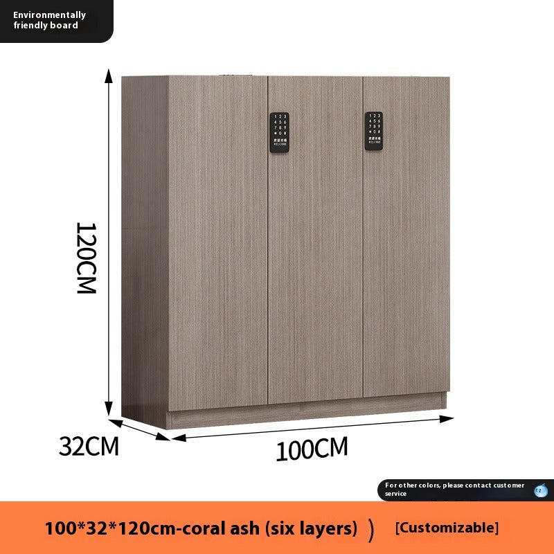 Password-Locked Shoe Cabinet – Anti-Theft Entryway Storage for Hallway, Outdoor Corridor & Home Entrance