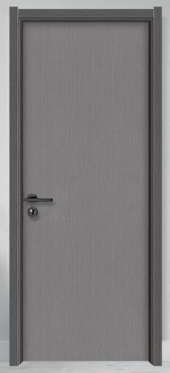 Solid Wood Interior Door – Carbon Crystal Panel, White Quiet Bedroom Door with Eco-Friendly Finish