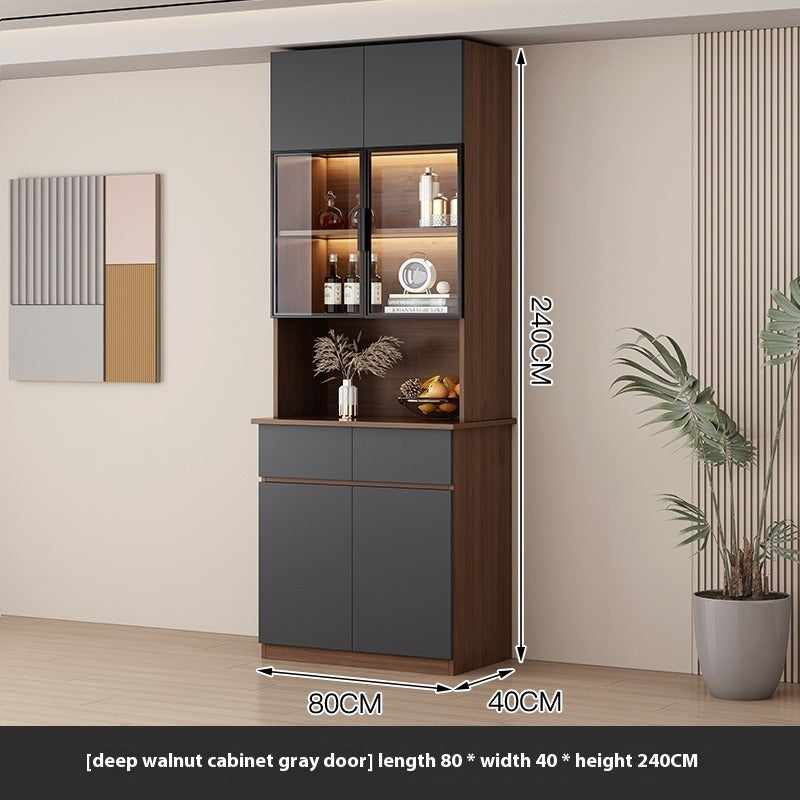 2.4m Tall Modern Sideboard – Wall-Mounted Wine & Tea Cabinet for Living Room Storage