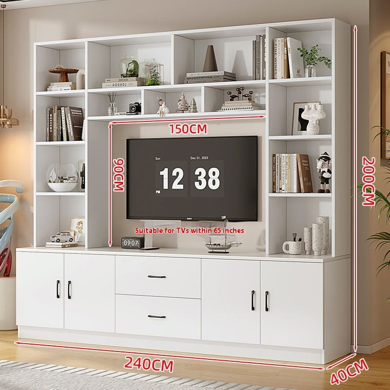 TV Cabinet with Storage – Modern Wall Unit Combination for Living Room with Integrated Tall Cabinets