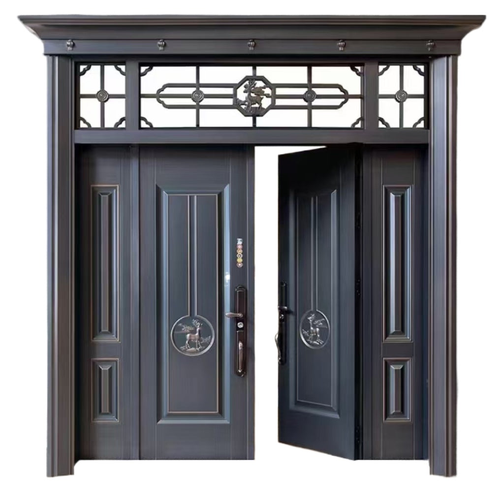 Zinc Alloy Double Swing Gate – Villa Entrance Door for Rural Homes and Courtyards