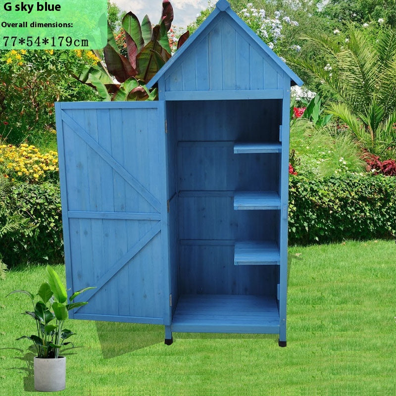 Outdoor Storage Cabinet – Weatherproof Garden Utility Shed for Balcony, Tools & Supplies