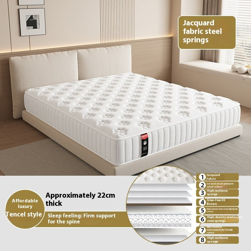 20cm Thick Mattress with Latex Top & Pocket Springs for Home & Rental Use