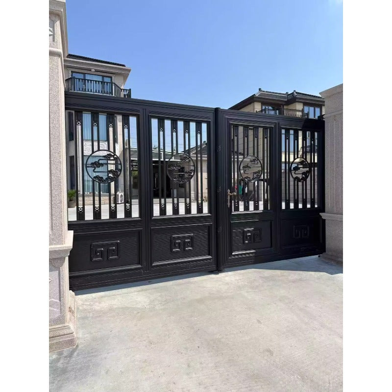 Aluminum Courtyard Gate – Double Swing or Sliding Electric Villa Entrance Gate for Garden & Private Homes