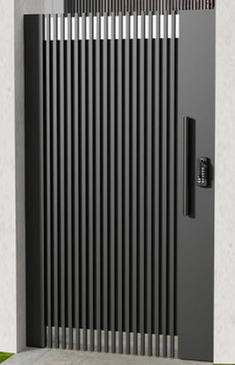 Wrought Iron & Aluminum Courtyard Gate – Modern Swing Gate for Villas and Garden Entrances