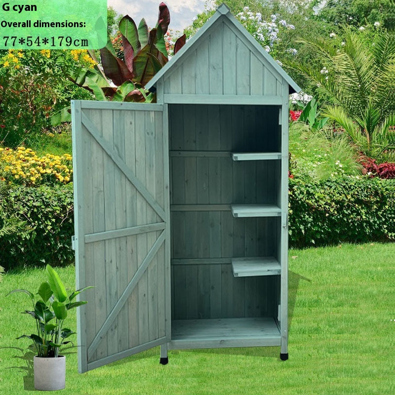 Outdoor Storage Cabinet – Weatherproof Garden Utility Shed for Balcony, Tools & Supplies