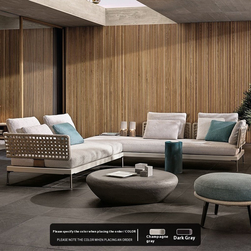 Outdoor Rattan Corner Sofa Set for Patio, Garden & Balcony Lounge
