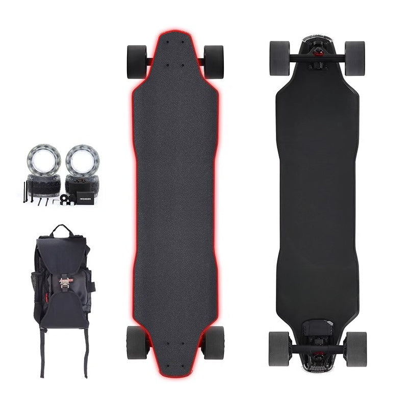 New High-Quality 4-Wheel Electric Skateboard with Remote Control and HUB Motor - Outdoor Recreation Sports Scooter