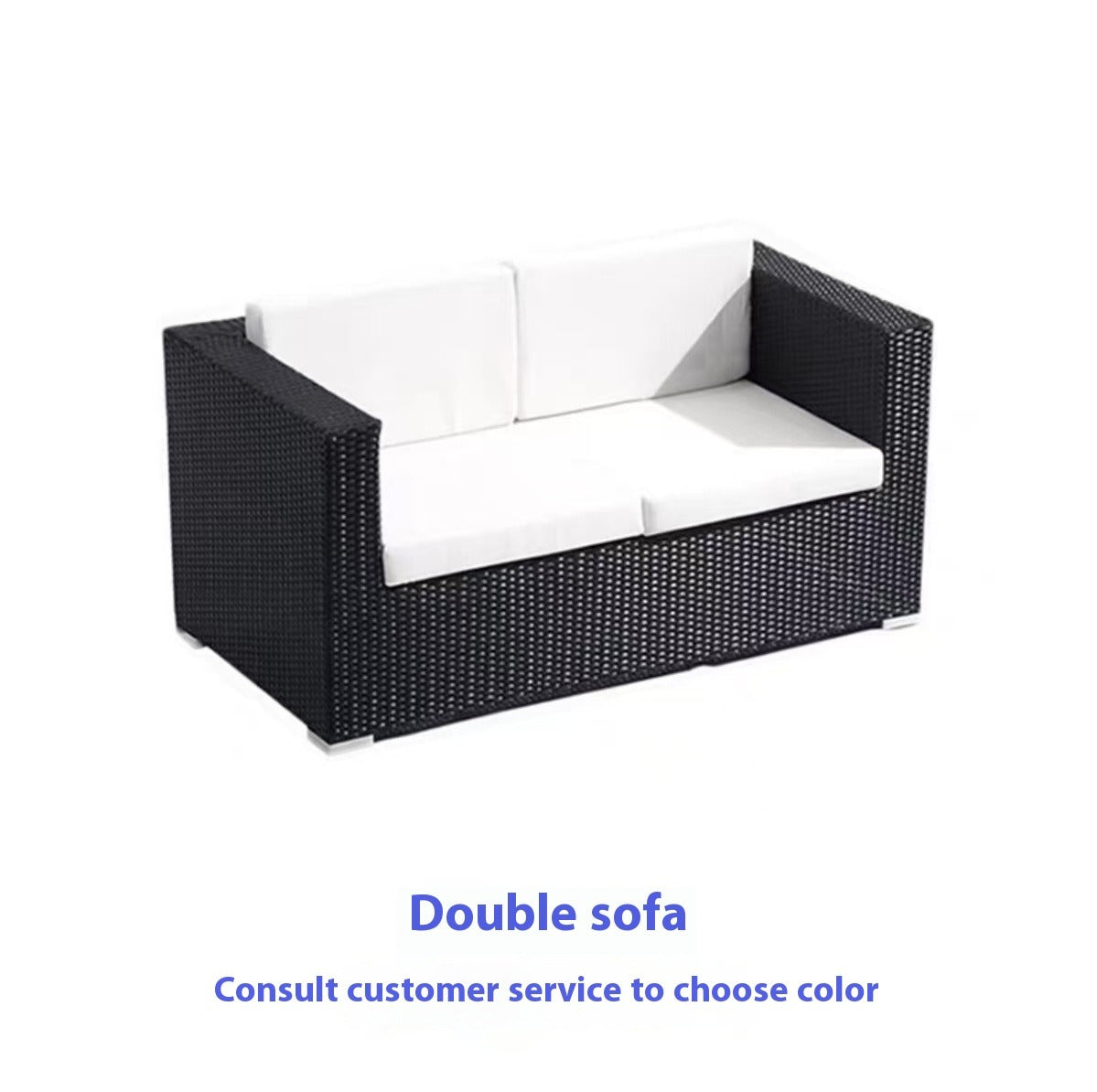 Outdoor Rattan Sofa Set 3-Seater Waterproof Lounge for Patio, Garden & Balcony