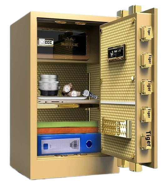 Tiger Hidden Wall Safe - Smart Fingerprint & Key Lock, Full Steel Security Box for Bedroom/Office