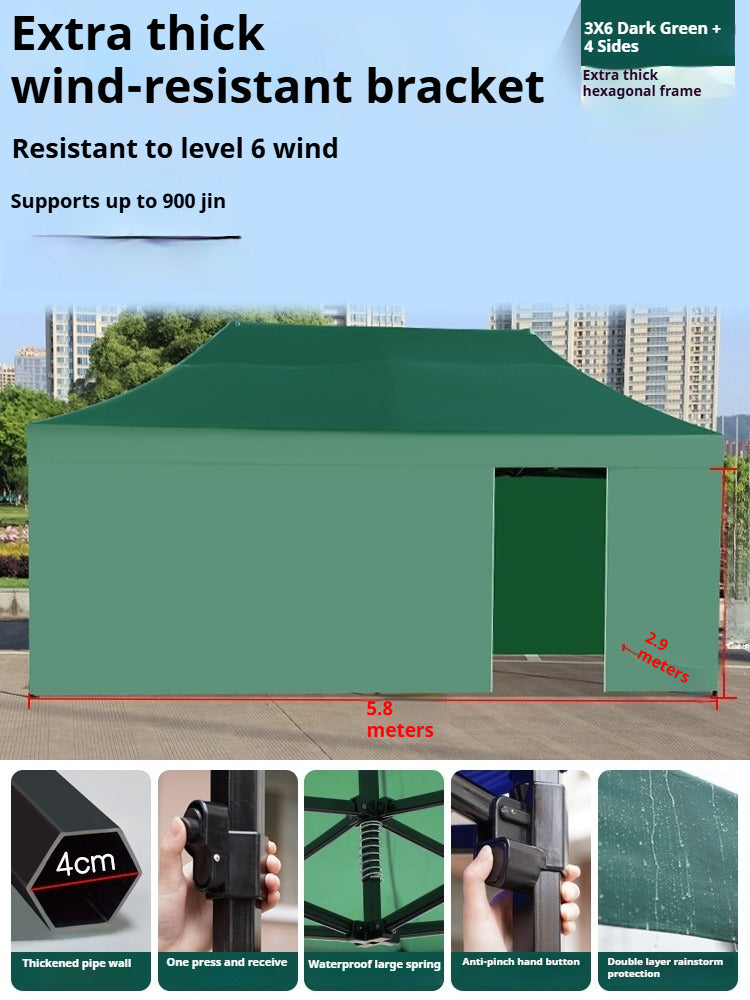 Waterproof Canopy Top for 4-Leg Folding Tent, Outdoor Market & Commercial Sunshade