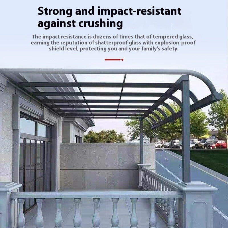 Aluminum Outdoor Awning for Balcony, Terrace & Patio with Sun & Rain Protection