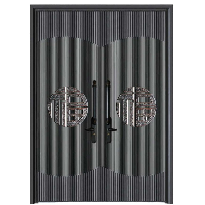 Zinc Alloy Double Swing Villa Door – Cast Aluminum Security Entry Gate for Rural Homes