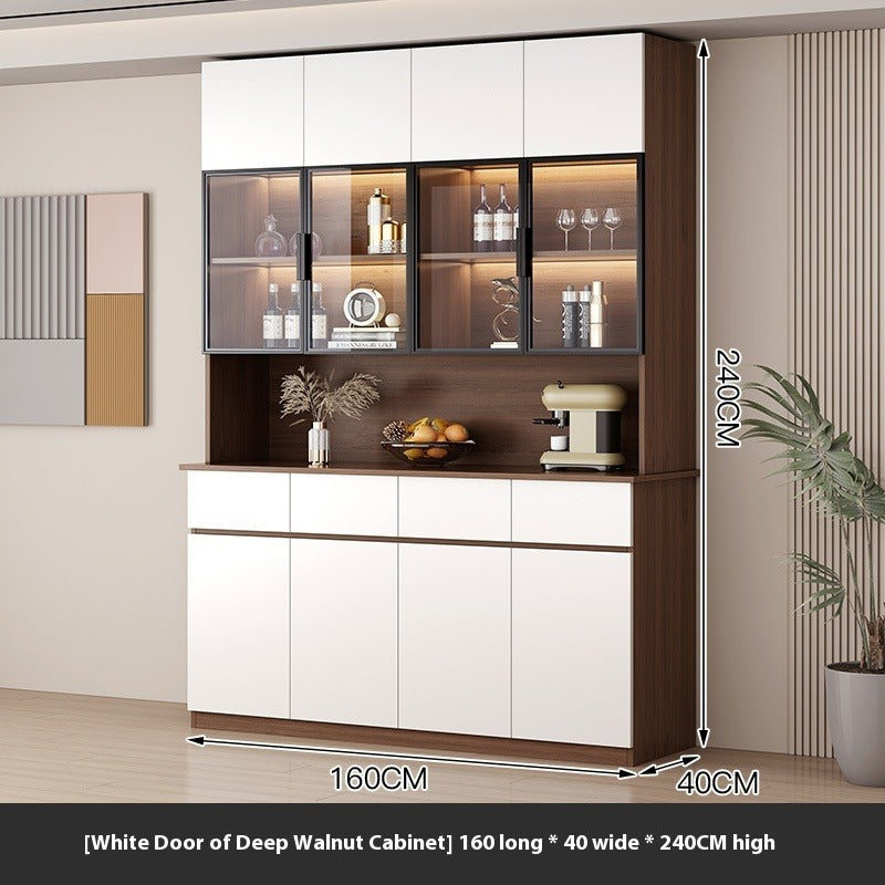 2.4m Tall Modern Sideboard – Wall-Mounted Wine & Tea Cabinet for Living Room Storage