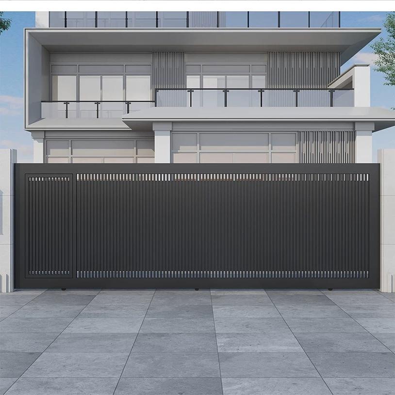 Smart Aluminum Villa Gate – High-End Electric Sliding Gate for Courtyard, Garage, Factory & Community Entrance