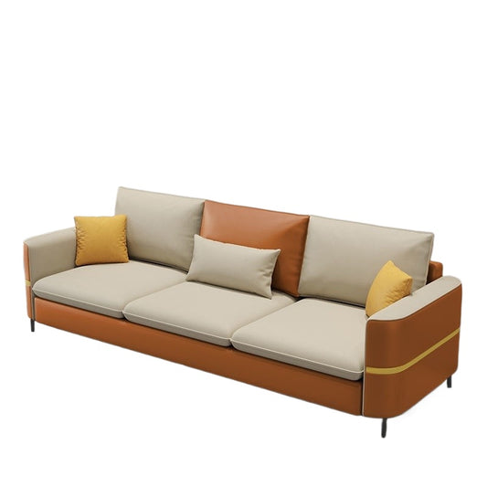talian Minimalist Tech Fabric Sofa Set with Chaise for Small Modern Living Rooms