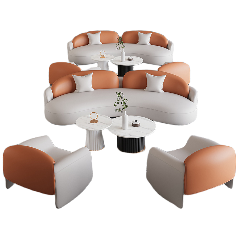 Business Reception Sofa & Table Set for Office, Sales Center, Hotel Lobby & Meeting Lounge