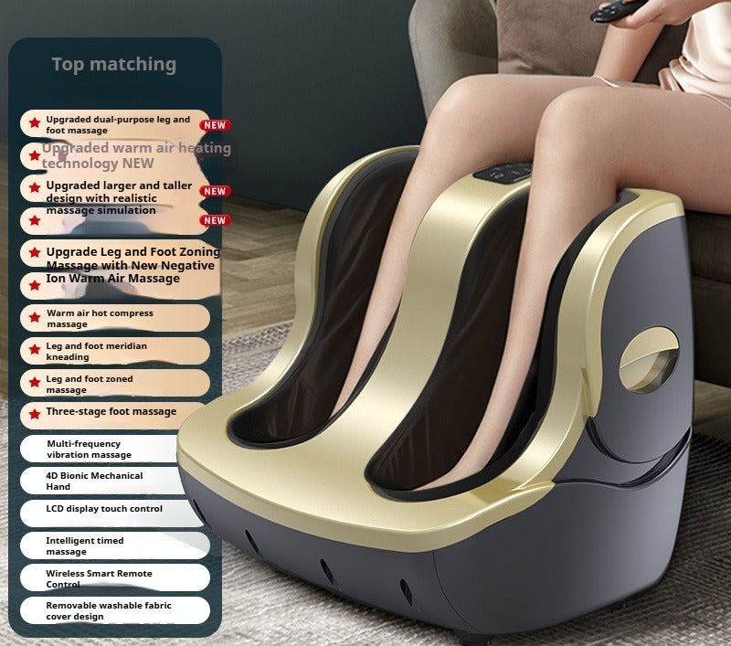 Smart Leg & Foot Massager with Automatic Kneading for Calves, Soles & Beauty Care