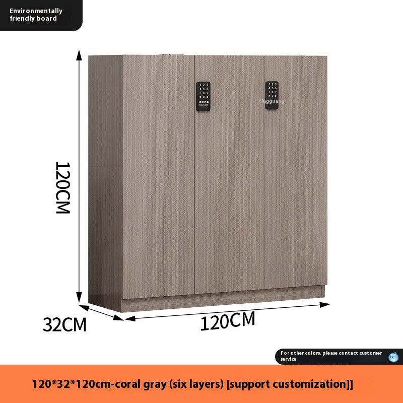Password-Locked Shoe Cabinet – Anti-Theft Entryway Storage for Hallway, Outdoor Corridor & Home Entrance