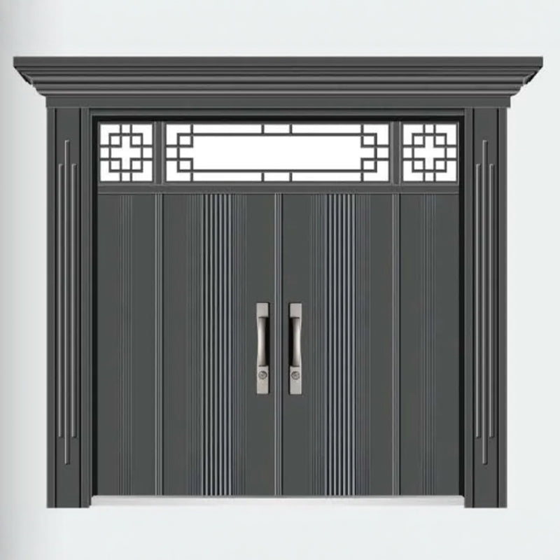Zinc Alloy Double Swing Villa Door – Cast Aluminum Security Entry Gate for Rural Homes