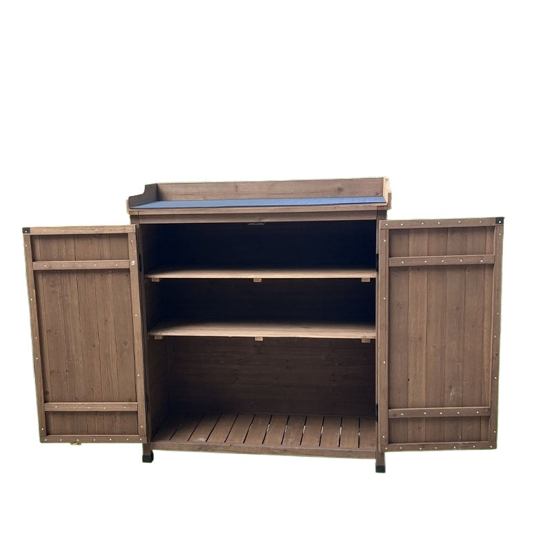 Outdoor Storage Cabinet – Weatherproof Garden Utility Shed for Balcony, Tools & Supplies