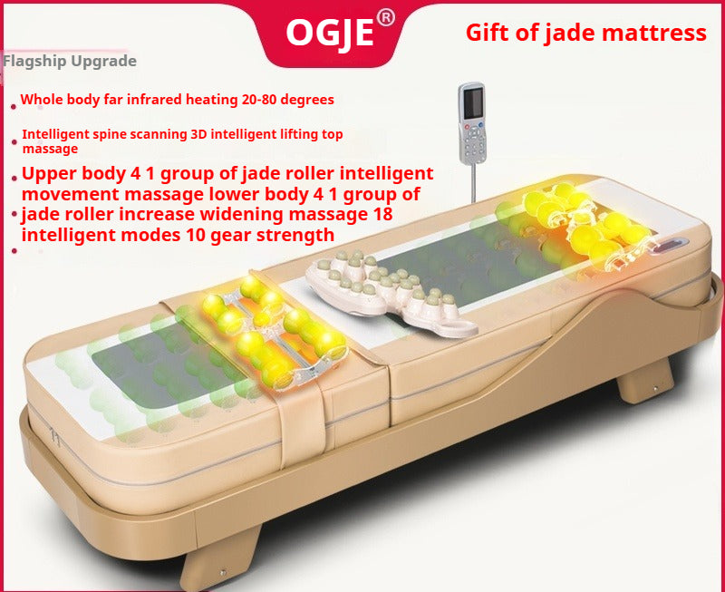 OGJE Premium Jade Roller Full-Body Massage Bed with Intelligent Therapy Functions