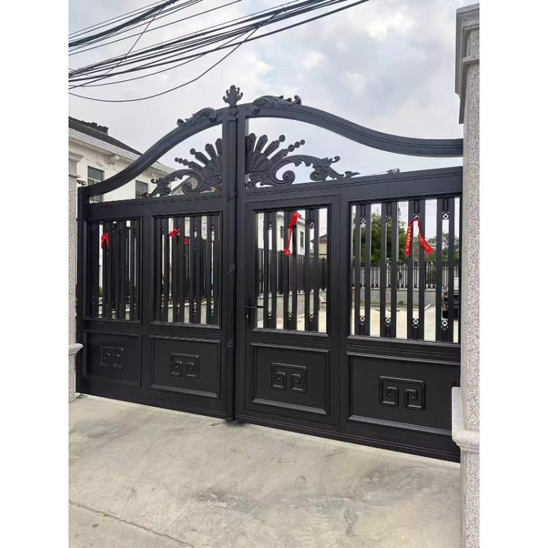 Aluminum Courtyard Gate – Double Swing or Sliding Electric Villa Entrance Gate for Garden & Private Homes