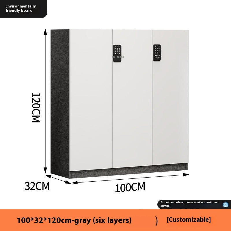 Password-Locked Shoe Cabinet – Anti-Theft Entryway Storage for Hallway, Outdoor Corridor & Home Entrance