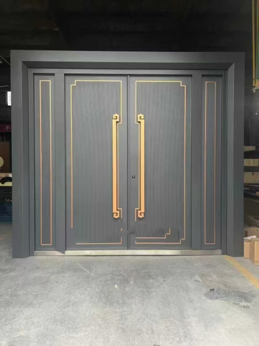 Zinc Alloy Villa Gate – Double Swing Entry Door for Rural Courtyard & Home Security