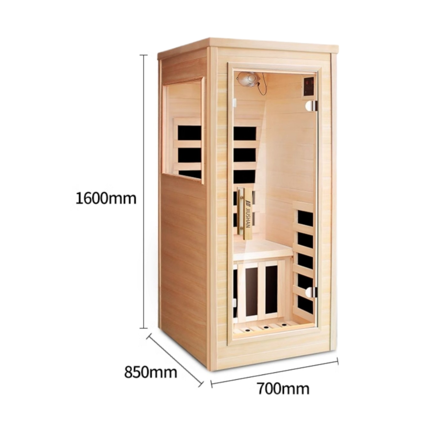 Dual-Person Infrared & Steam Sauna Room with Graphene Heating, Movable Dry-Wet Combo for Home Use
