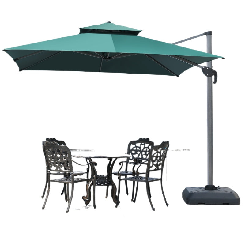 Commercial Garden & Market Parasol, Solar‑LED Light, Roman Style for Villa, Café, Balcony, Terrace