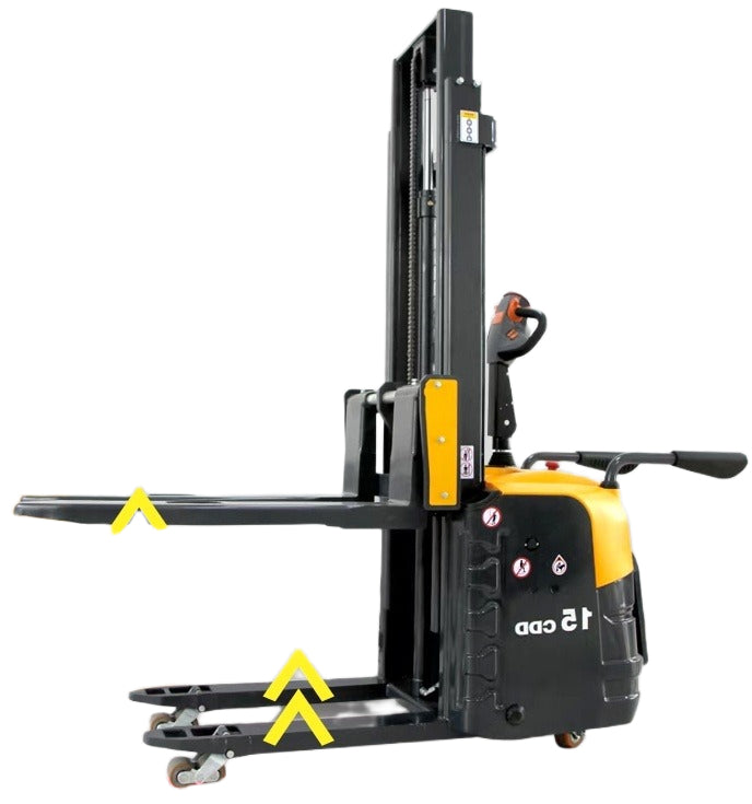 Compact Full Electric Forklift Stacker with Hydraulic Lift for Loading, Unloading & Pallet Handling