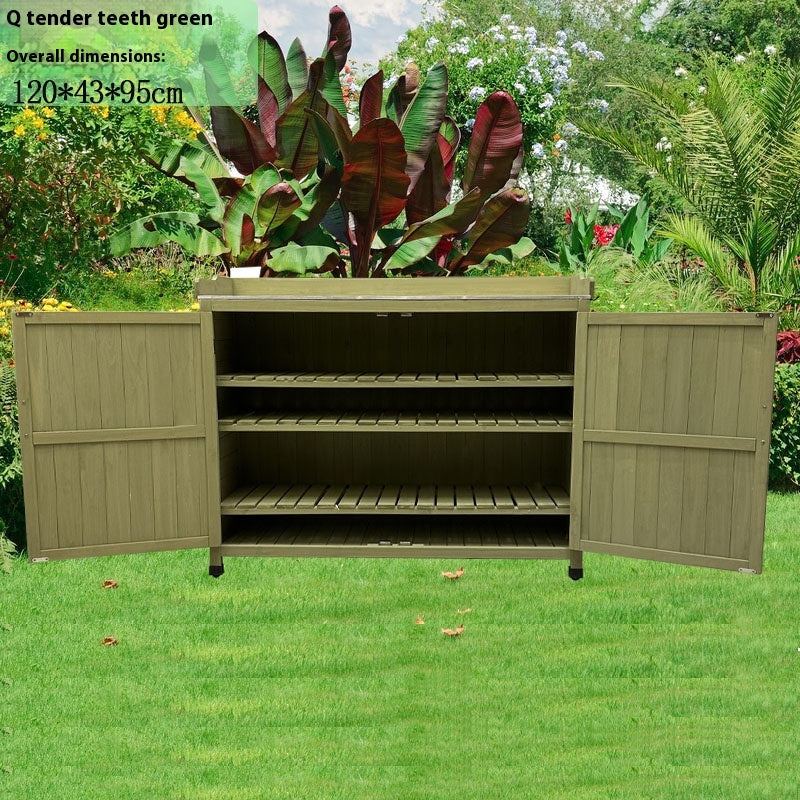 Outdoor Storage Cabinet – Weatherproof Garden Utility Shed for Balcony, Tools & Supplies