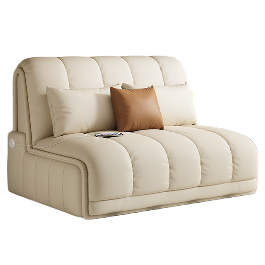 Elegant Foldable Electric Sofa Bed with Remote Control for Small Apartments - New