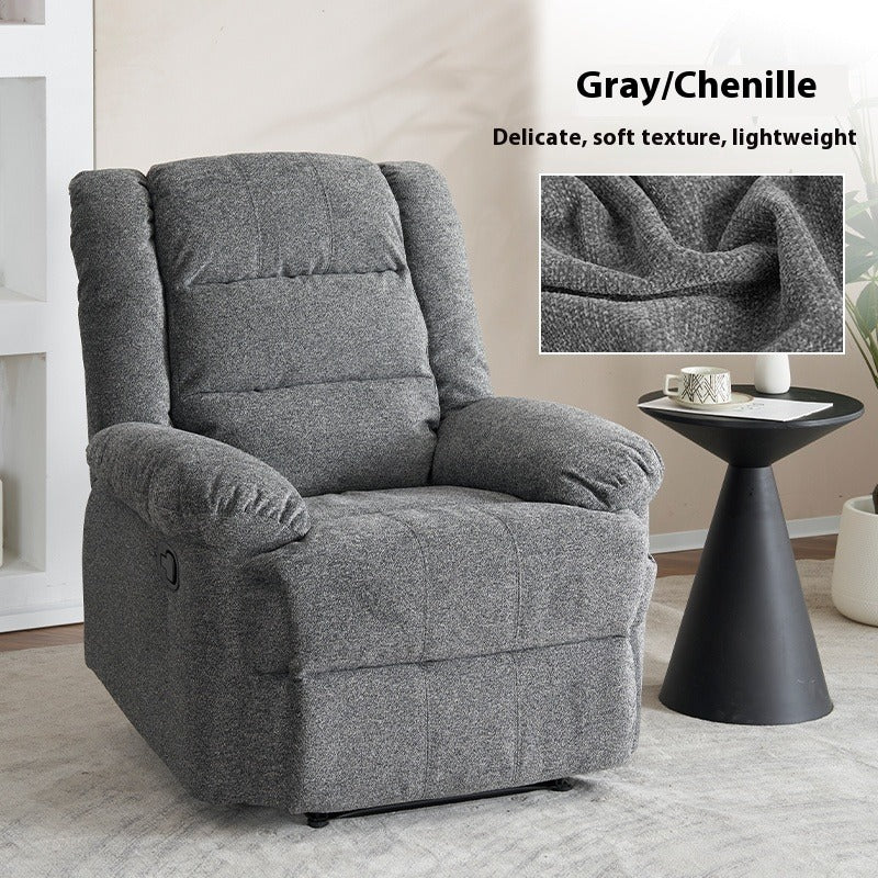 Electric Reclining Space Capsule Chair with Massage, USB Charging & 270° Swivel in Leather or Tech Fabric