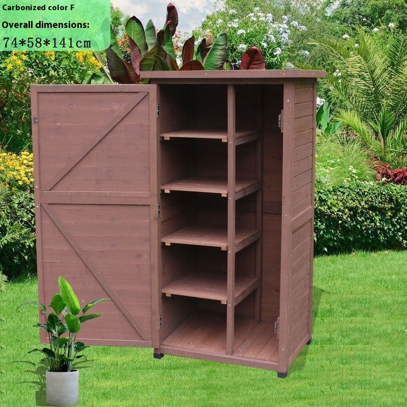 Outdoor Storage Cabinet – Weatherproof Garden Utility Shed for Balcony, Tools & Supplies
