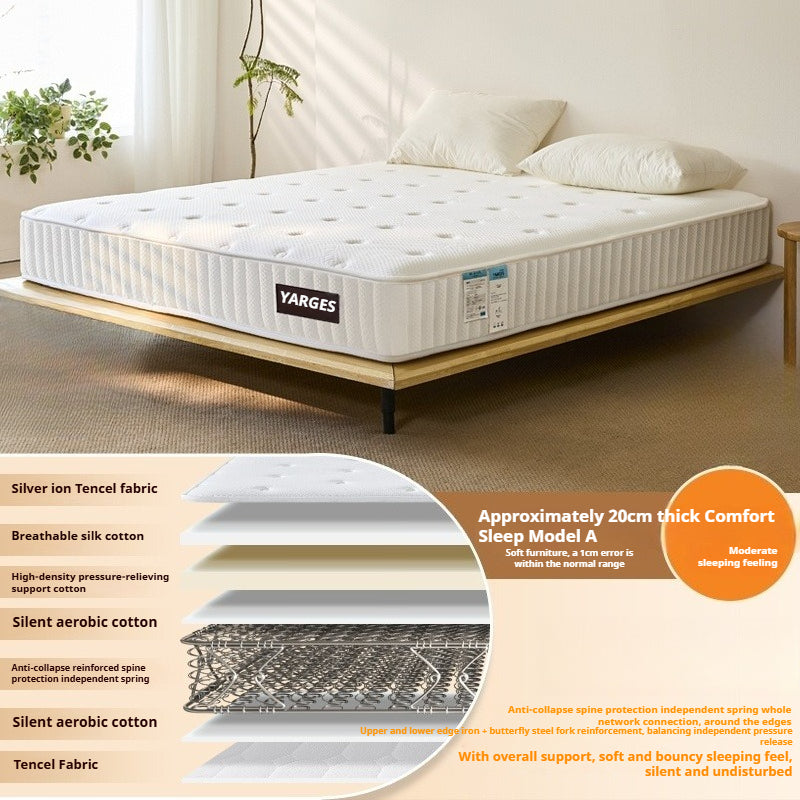 Dual-Firmness Hotel Mattress with Latex & Pocket Springs, Thick and Customizable
