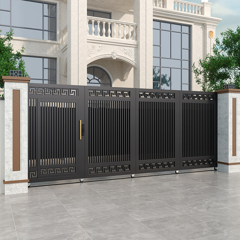 Wrought Iron & Aluminum Courtyard Gate – Modern Swing Gate for Villas and Garden Entrances
